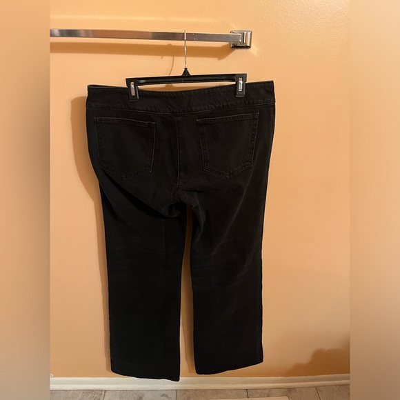 NWT EB Denim Low Rise Lace Up Wide Leg Jeans in Fox Black - Picture 7 of 10